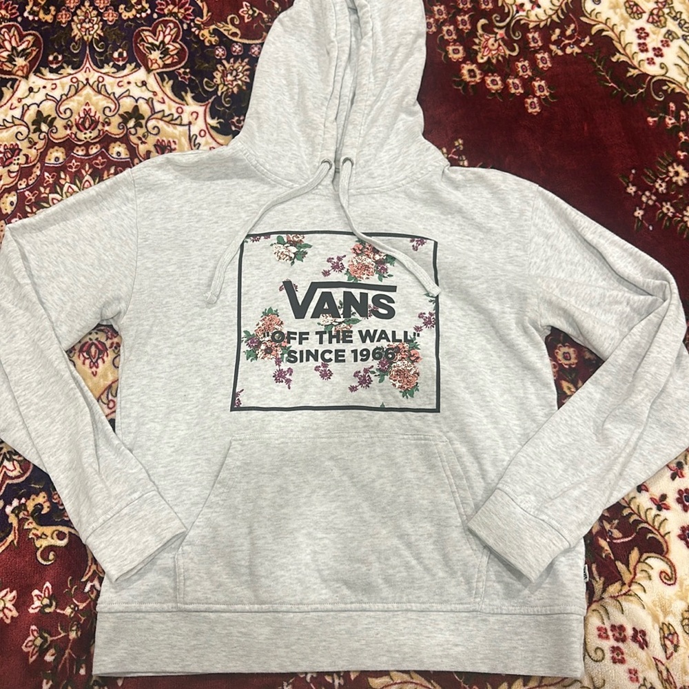 Vans | Light Grey Floral Sweatshirt